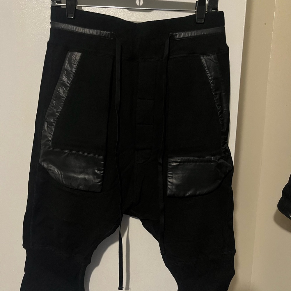 Helmut lang cropped Black Joggers